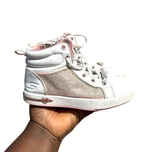 Skechers Other - Skechers Shoutouts 2.0 Glitter Steps Girls High Top Sneakers Size 12.5